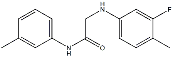 2-[(3-fluoro-4-methylphenyl)amino]-N-(3-methylphenyl)acetamide Struktur