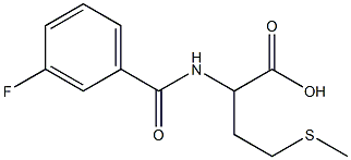 2-[(3-fluorobenzoyl)amino]-4-(methylthio)butanoic acid Struktur