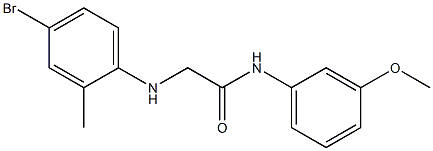2-[(4-bromo-2-methylphenyl)amino]-N-(3-methoxyphenyl)acetamide Struktur