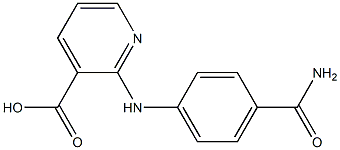 2-[(4-carbamoylphenyl)amino]pyridine-3-carboxylic acid Struktur