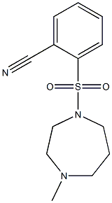 2-[(4-methyl-1,4-diazepane-1-)sulfonyl]benzonitrile Struktur