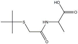2-[2-(tert-butylsulfanyl)acetamido]propanoic acid Struktur