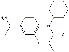 2-[3-(1-aminoethyl)phenoxy]-N-cyclohexylpropanamide Struktur