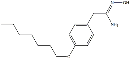 2-[4-(heptyloxy)phenyl]-N'-hydroxyethanimidamide Struktur