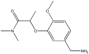 2-[5-(aminomethyl)-2-methoxyphenoxy]-N,N-dimethylpropanamide Struktur