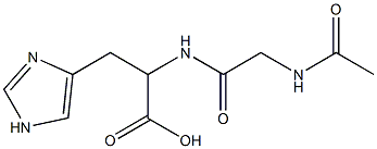 2-{[(acetylamino)acetyl]amino}-3-(1H-imidazol-4-yl)propanoic acid Struktur