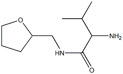 2-amino-3-methyl-N-(tetrahydrofuran-2-ylmethyl)butanamide Struktur