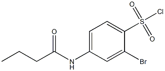 2-bromo-4-butanamidobenzene-1-sulfonyl chloride Struktur