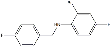 2-bromo-4-fluoro-N-[(4-fluorophenyl)methyl]aniline Struktur
