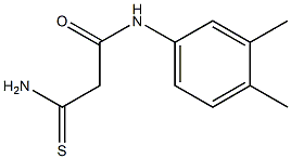 2-carbamothioyl-N-(3,4-dimethylphenyl)acetamide Struktur