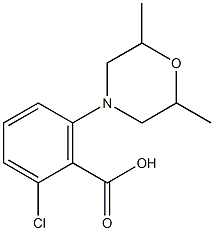 2-chloro-6-(2,6-dimethylmorpholin-4-yl)benzoic acid Structure