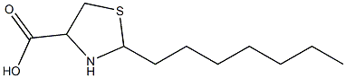 2-heptyl-1,3-thiazolidine-4-carboxylic acid Struktur