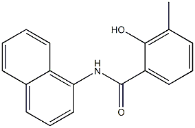 2-hydroxy-3-methyl-N-(naphthalen-1-yl)benzamide Struktur