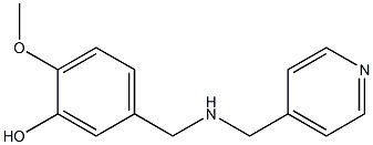 2-methoxy-5-{[(pyridin-4-ylmethyl)amino]methyl}phenol Struktur