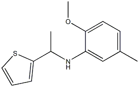 2-methoxy-5-methyl-N-[1-(thiophen-2-yl)ethyl]aniline Struktur