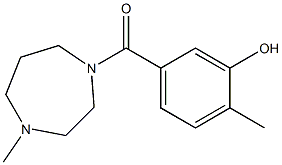 2-methyl-5-[(4-methyl-1,4-diazepan-1-yl)carbonyl]phenol Struktur