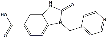 2-oxo-1-(pyridin-4-ylmethyl)-2,3-dihydro-1H-1,3-benzodiazole-5-carboxylic acid Struktur