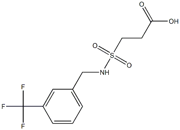 3-({[3-(trifluoromethyl)phenyl]methyl}sulfamoyl)propanoic acid Struktur