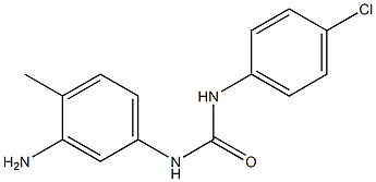 3-(3-amino-4-methylphenyl)-1-(4-chlorophenyl)urea Struktur