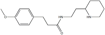 3-(4-methoxyphenyl)-N-(2-piperidin-2-ylethyl)propanamide Struktur