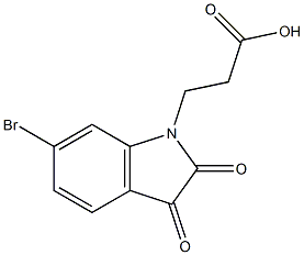 3-(6-bromo-2,3-dioxo-2,3-dihydro-1H-indol-1-yl)propanoic acid Struktur