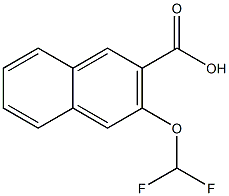 3-(difluoromethoxy)-2-naphthoic acid Struktur