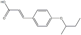 3-[4-(butan-2-yloxy)phenyl]prop-2-enoic acid Struktur