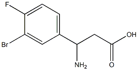 3-amino-3-(3-bromo-4-fluorophenyl)propanoic acid Struktur