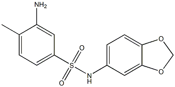 3-amino-N-(2H-1,3-benzodioxol-5-yl)-4-methylbenzene-1-sulfonamide Struktur