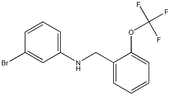 3-bromo-N-{[2-(trifluoromethoxy)phenyl]methyl}aniline Struktur
