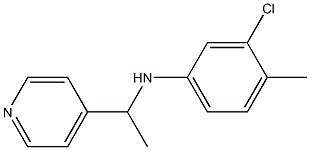 3-chloro-4-methyl-N-[1-(pyridin-4-yl)ethyl]aniline Struktur