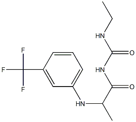 3-ethyl-1-(2-{[3-(trifluoromethyl)phenyl]amino}propanoyl)urea Struktur