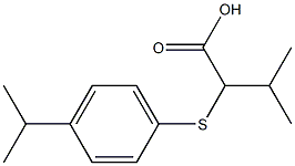 3-methyl-2-{[4-(propan-2-yl)phenyl]sulfanyl}butanoic acid Struktur