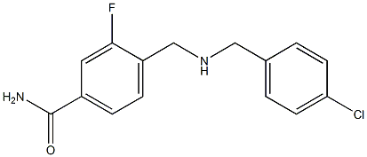 4-({[(4-chlorophenyl)methyl]amino}methyl)-3-fluorobenzamide Struktur