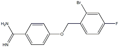 4-[(2-bromo-4-fluorobenzyl)oxy]benzenecarboximidamide Structure