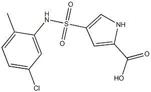 4-[(5-chloro-2-methylphenyl)sulfamoyl]-1H-pyrrole-2-carboxylic acid Struktur