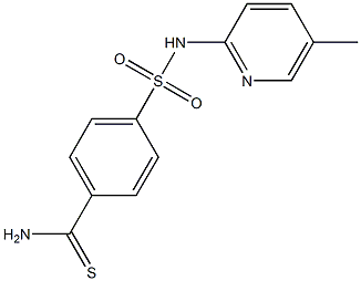 4-[(5-methylpyridin-2-yl)sulfamoyl]benzene-1-carbothioamide Struktur