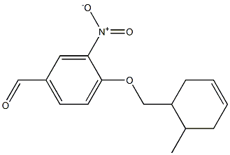4-[(6-methylcyclohex-3-en-1-yl)methoxy]-3-nitrobenzaldehyde Struktur