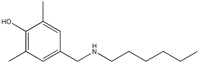 4-[(hexylamino)methyl]-2,6-dimethylphenol Struktur