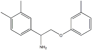 4-[1-amino-2-(3-methylphenoxy)ethyl]-1,2-dimethylbenzene Struktur