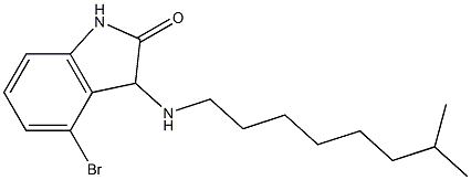 4-bromo-3-[(7-methyloctyl)amino]-2,3-dihydro-1H-indol-2-one Struktur