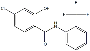 4-chloro-2-hydroxy-N-[2-(trifluoromethyl)phenyl]benzamide Struktur