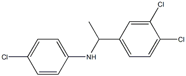 4-chloro-N-[1-(3,4-dichlorophenyl)ethyl]aniline Struktur