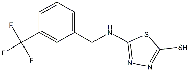5-({[3-(trifluoromethyl)phenyl]methyl}amino)-1,3,4-thiadiazole-2-thiol Struktur