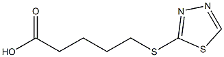 5-(1,3,4-thiadiazol-2-ylsulfanyl)pentanoic acid Struktur