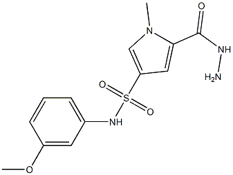5-(hydrazinocarbonyl)-N-(3-methoxyphenyl)-1-methyl-1H-pyrrole-3-sulfonamide Structure