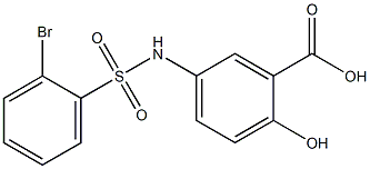 5-[(2-bromobenzene)sulfonamido]-2-hydroxybenzoic acid Struktur