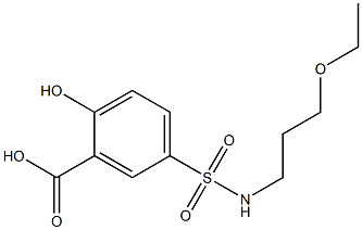 5-[(3-ethoxypropyl)sulfamoyl]-2-hydroxybenzoic acid Struktur