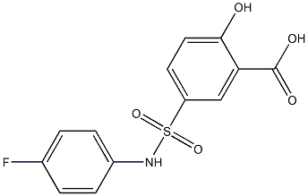 5-[(4-fluorophenyl)sulfamoyl]-2-hydroxybenzoic acid Struktur