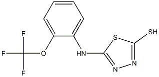 5-{[2-(trifluoromethoxy)phenyl]amino}-1,3,4-thiadiazole-2-thiol Struktur